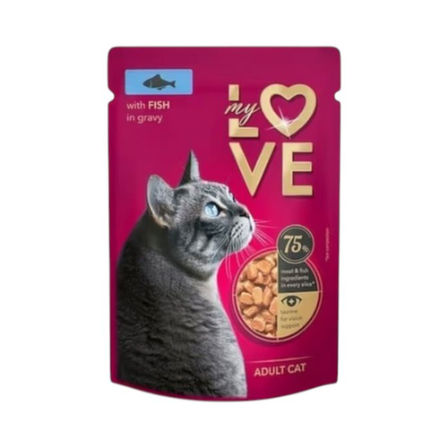 My Love חתולים - פאוץ' דג ברוטב 85 גר'