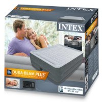 מזרן מתנפח זוגי Queen Dura-Beam Plus עם משאבה מובנית ‎203×152×56‎ ס״מ | INTEX | מק״ט ‎64418‎ |