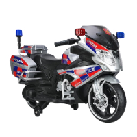 אופנוע ממונע 12V משטרה מגפון וצ'קלקה - BMW