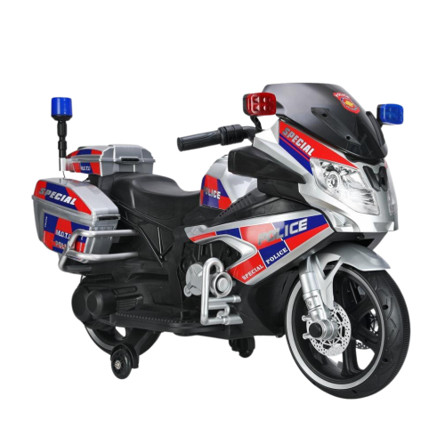 אופנוע ממונע 12V משטרה מגפון וצ'קלקה - BMW