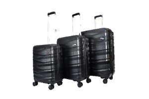 סט 3 מזוודות איכותיות SWISS  - צבע שחור