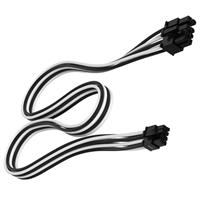 Corsair Premium Sleeved PCIe Type 5 Gen 5 White/Black Cable