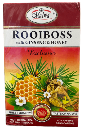 תה 20 שק ROOIBOSS בטעם רויבוש עם גינסנג