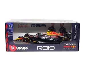 1:18 Race Oracle Red Bull Racing RB19 דגם מכונית פורמולה שחור Bburago