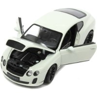 דגם מכונית בנטלי קונטיננטל לבנה 1:24 Bentley Continental Supersports מבית Welly