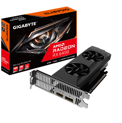 כרטיס מסך Gigabyte Radeon RX 6400 D6 LOW PROFILE 4G HDMI DP