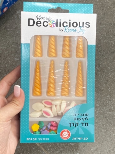 בצק סוכר לקאפקייק חד קרן