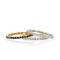 טבעת טניס זהב לבן 14 קראט משובצת יהלומים