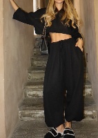 Waffle Balloon Tracksuit- Black