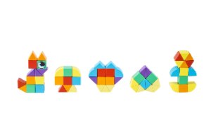 MagneTic Cbues – משחק קוביות, משולשים ועיניים מגנטיים 42 חלקים