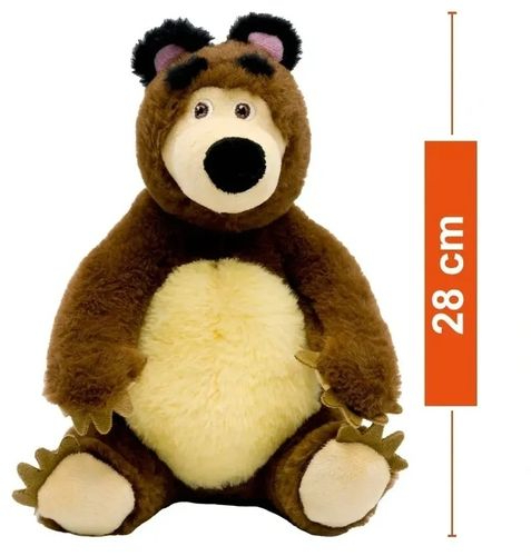מאשה והדוב - בובת פרווה דב 28 ס"מ -  Masha and the Bear WM330