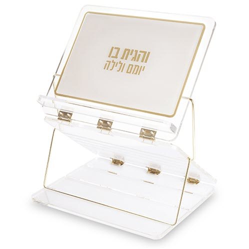 סטנדר 3 קומות אקריליק והגית בו זהב