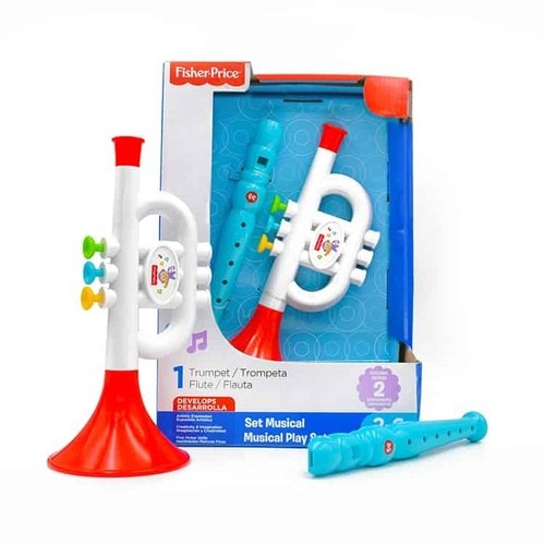 Fisher Price פישר פרייס סט חצוצרה וחליל