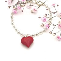 עבודת יד על כסף 925 ואמייל בצמיד לב מעוצב - Cami Jewelry www.cami.co.il