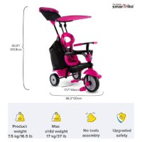 תלת אופן בעל 4 מצבי נסיעה VANILLA PLUS צבע ורוד 798151P מבית קפיץ קפוץ