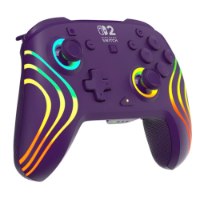 בקר גיימינג אלחוטי צבע סגול עבור Turtle Beach Afterglow Wave Wireless Controller Nintendo Switch 2 – בקר סגול עם תאורת RGB