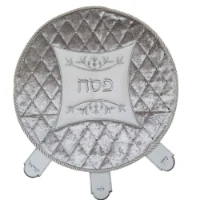 כיסוי מצה לפסח עגול דמוי עור וקטיפה דגם כוכב