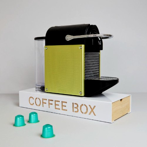 ארגונית מגירה לקפסולות קפה Coffee Box – לבן - מארז לא מושלם
