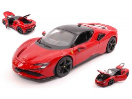 דגם מכונית בוראגו פרארי סטראדל אדומה Bburago Ferrari SF90 Stradale 1:18