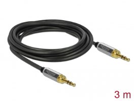 כבל אודיו Delock Stereo Jack Cable 3.5 mm 3 pin with screw adapter 6.35 mm 3 m
