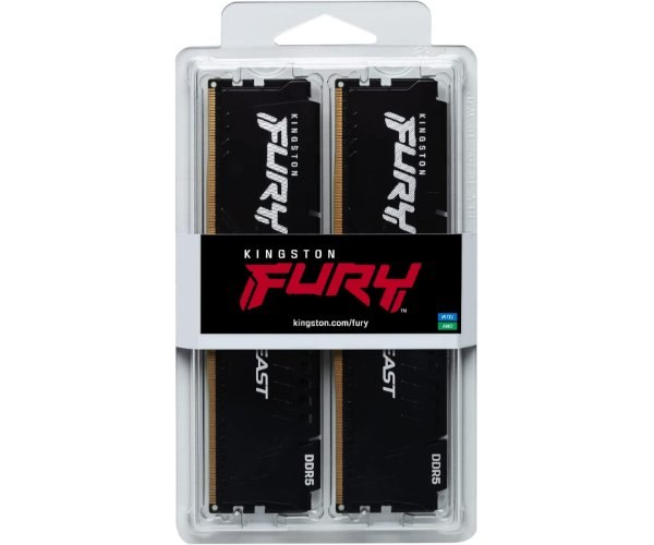 ז.לנייח Kingston Fury Beast BLACK 32GB 2X16 DDR5 6000Mhz C40 XMP