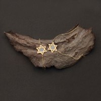 שרשרת תנ"ך זהב עם יהלומים