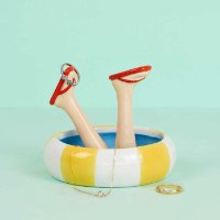 ארגונית פורצלן לתכשיטים כפכפים Happy Legs Summer - מארז לא מושלם