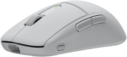 עכבר גיימינג אלחוטי Turtle Beach Burst II Pro – מבט צד מלמעלה על עכבר אפור עם גלגלת מוארת וכפתורי