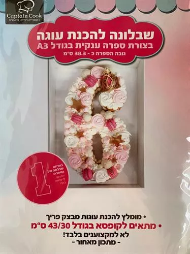 שבלונה של סיפרה אחת בגודל A3 - לבחירה 0-9