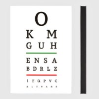 מחברת גריד A5 מעוצבת Eye Chart - לבן