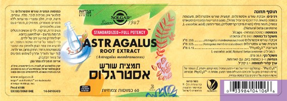 תמצית שורש אסטרגלוס 100 כמוסות- סולגאר