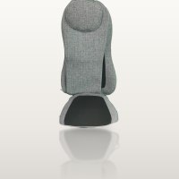 מושב עיסוי שיאצו עם פונקציית סריקת גוף Medics Care MC-2370 BodySync – אפור בהיר עם משטחי רשת על רקע לבן