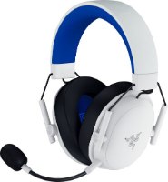 אוזניות גיימינג אלחוטיות צבע לבן Razer BlackShark V3 X HyperSpeed PlayStation – האוזניות לבנות עם קשת פנימית כחולה עם USB