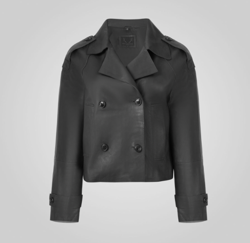 HANNA Style HANNA Options BLACK מעיל עור קצר שחור