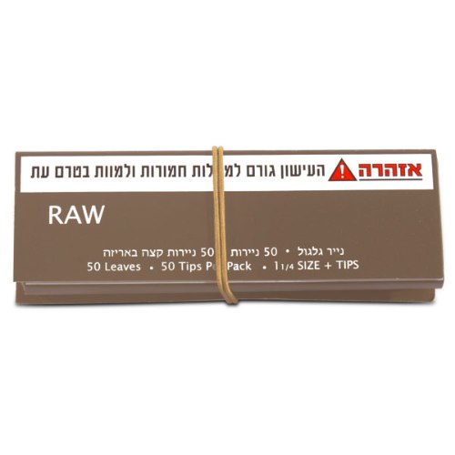 פאקט נייר גלגול RAW מדיום + פילטר 24 יח'