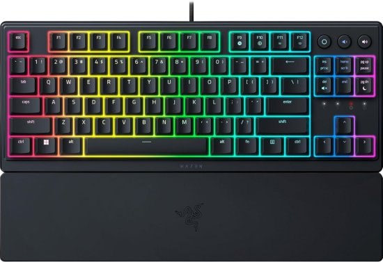 מקלדת TKL לגיימינג Razer Ornata V3 Tenkeyless עם מקשי Mecha-Membrane ומשענת יד