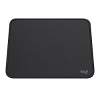 משטח לעכבר Logitech Graphite Mouse Pad – משטח בודד אפור כהה עם לוגו logi בפינה הימנית התחתונה