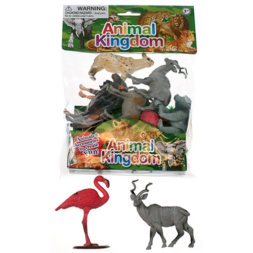 סט 10 חיות בר בשקית - ANIMAL KINGDOM