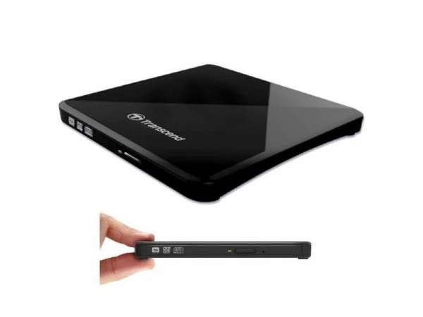 צורב חיצוני Transcend ULTRA SLIM USB DVD WRITER X8 BLACK