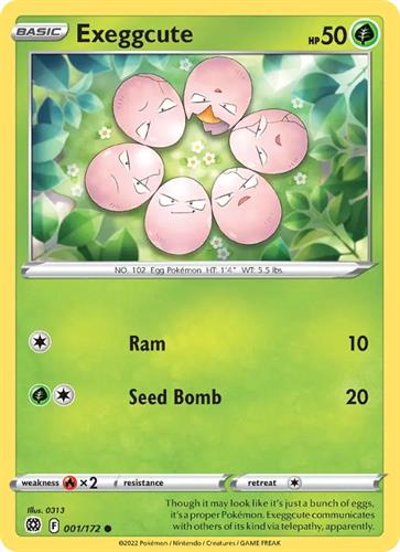 קלף בודד single פוקימון - exeggcute - Brilliant Stars - 001/172