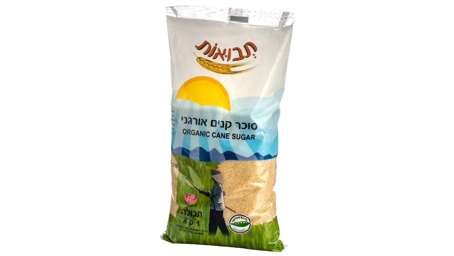 סוכר קנים אורגני תבואות 1 ק״ג