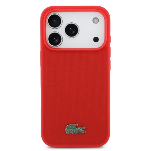 כיסוי סיליקון LACOSTE מקורי לאייפון  IPHONE 17 PRO MAX עם תמיכה ב MagSafe – אדום
