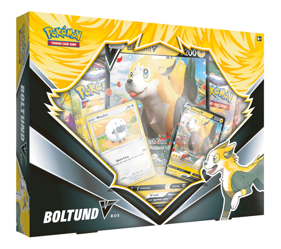 Pokemon TCG: Boltund V Box Set קלפי פוקימון TCG מקוריים מארז בולטונד וי