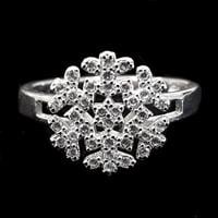 טבעת כסף פתית שלג משובצת זרקונים RG3335