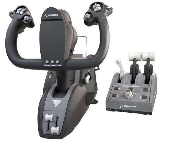 מערכת Boeing לסימולטור טיסה Thrustmaster TCA Yoke + Quadrant עם מבנה מתכתי