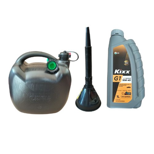 ערכת גנרטור מושלמת הכוללת משפך גמיש, גריקן 10L כולל משפך , ליטר שמן