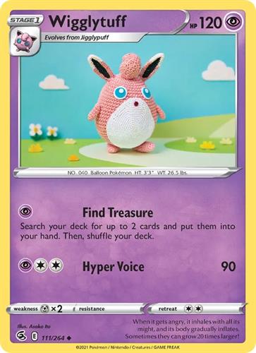 קלף בודד single פוקימון - wigglytuff - Fusion Strike - 111/264