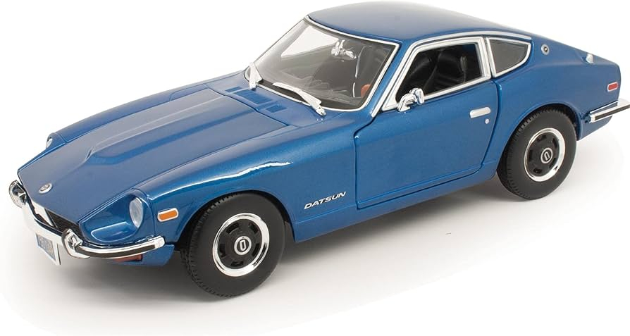 דגם מכונית דאטסון  כחולה - Maisto 1971 DATSUN 240 Z