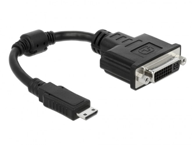 כבל מתאם פסיבי Delock Passive Adapter Mimi HDMI Male to DVI 24+5 Female 0.2 m