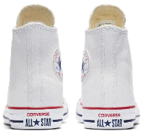 סניקרס אולסטאר עור - converse chuck taylor all star hi leather, לבן